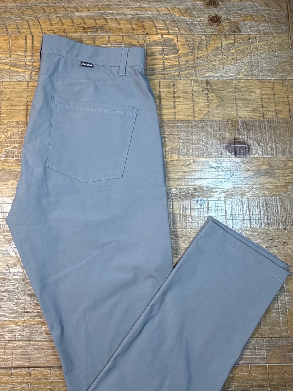 Bad Birdie Pants Mens 34x32 Gray Stretch Chino Golf Casual Straight Leg